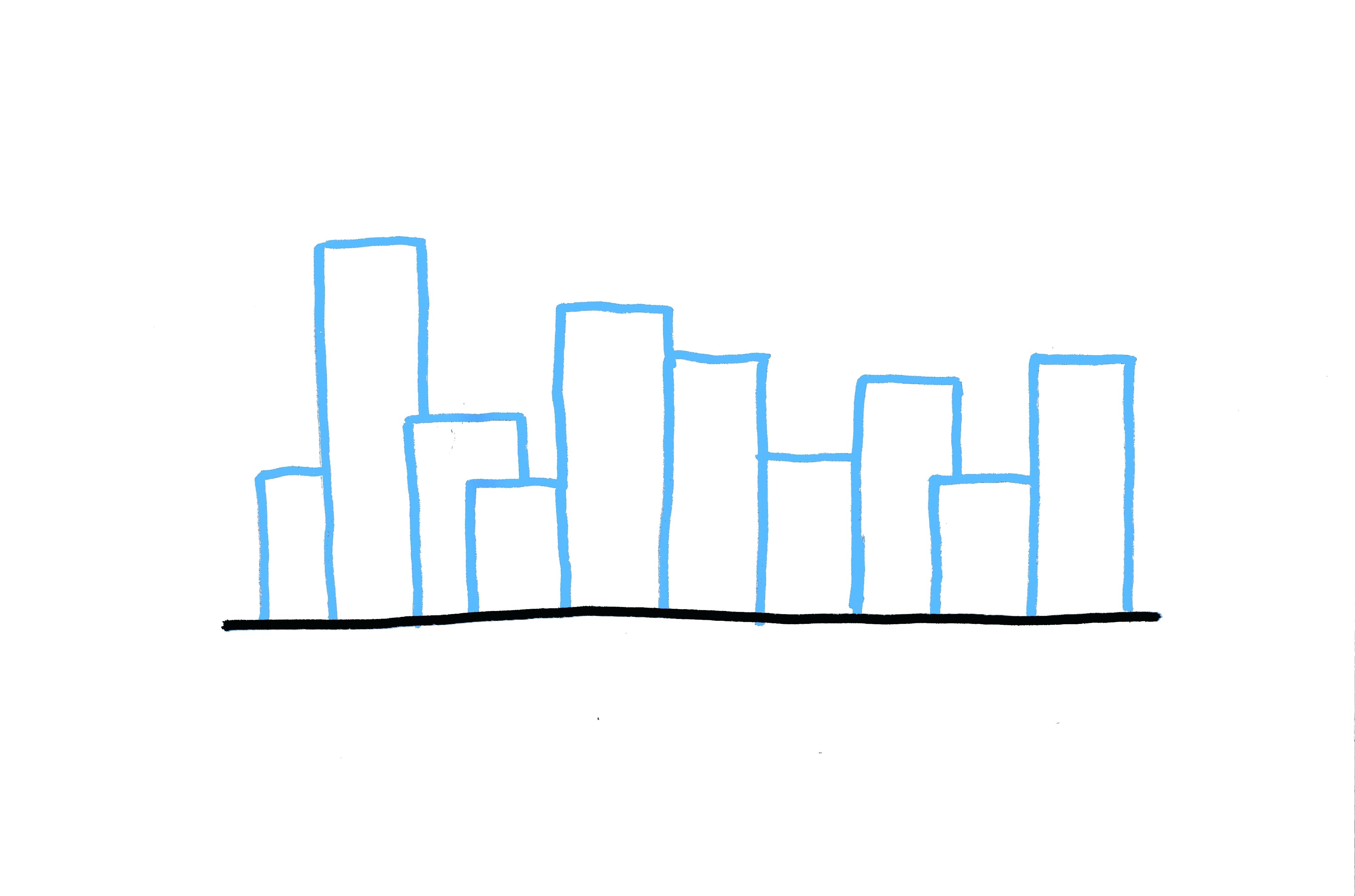 4400x2911 Easy To Draw City Skyline