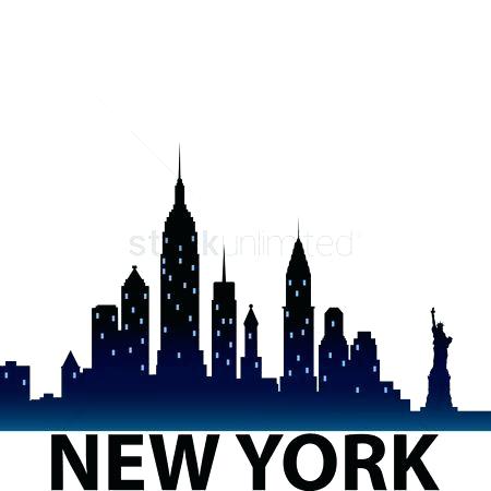 450x450 Simple New York City Skyline Silhouette