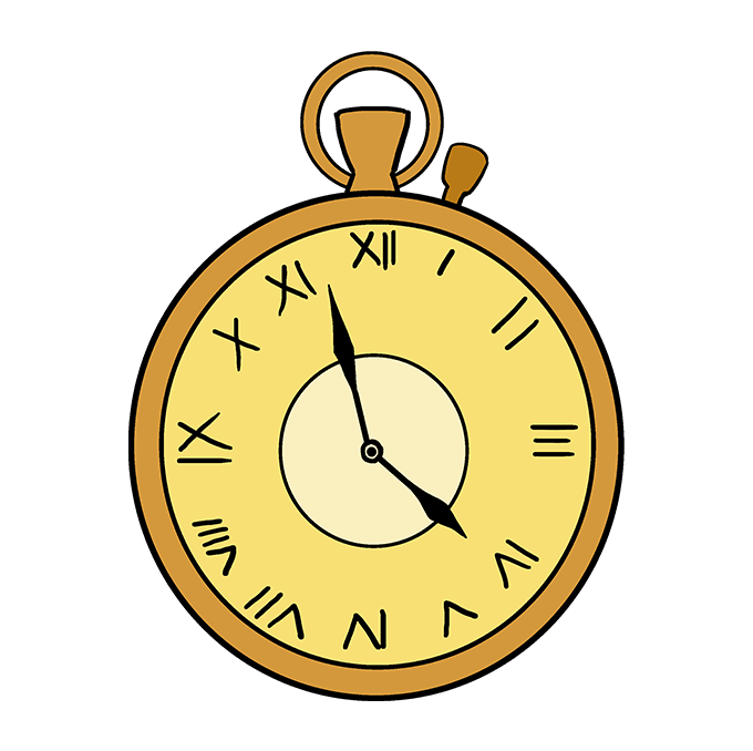 Simple Clock Drawing Free download on ClipArtMag