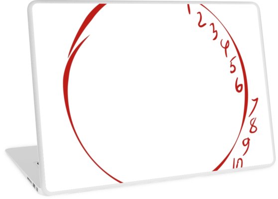 558x400 Will Graham Clock Drawing From Hannibal Laptop Skins