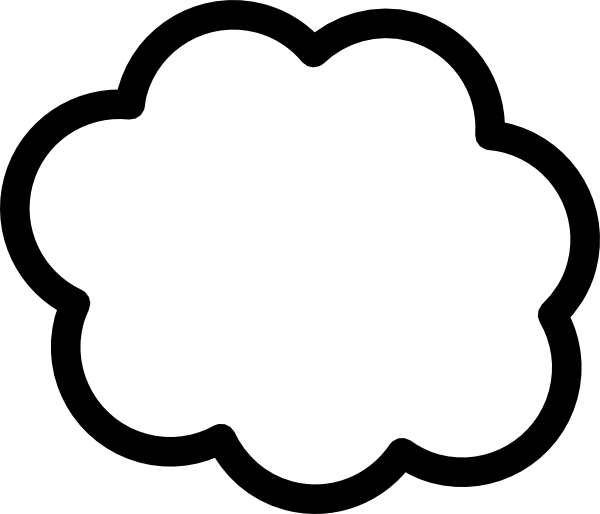 600x514 Simple Cloud Outline Clip Arts Download