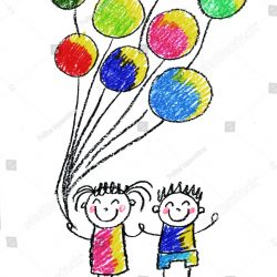 250x250 Balloon Cart Drawing Cloud For Kid Air Simple Coloring Images