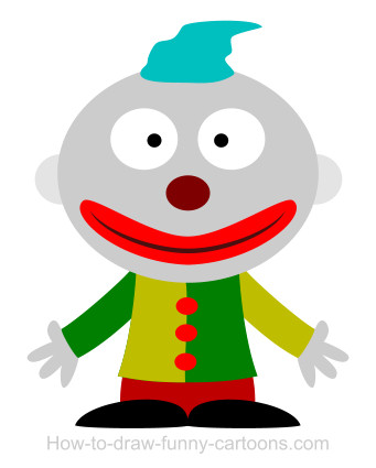341x425 Drawing A Clown Cartoon
