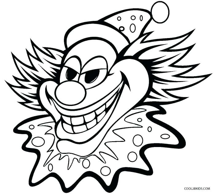 697x632 Easy Clown Drawings Scary Clown Drawing S S Scary Clown Drawing