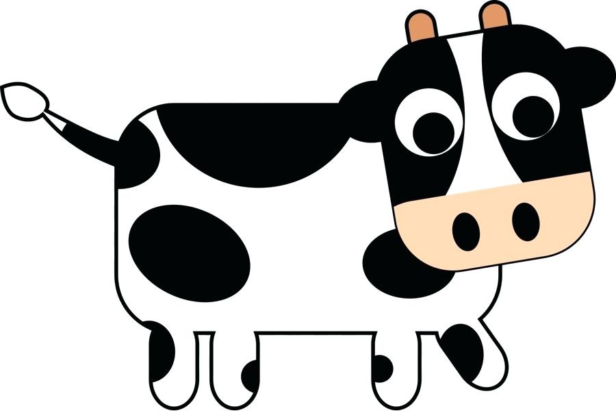 900x600 Cartoon Cow Drawing Zupa