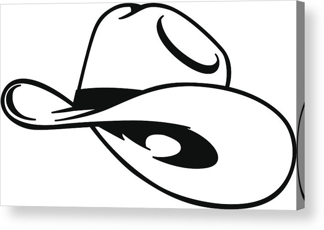651x461 Simple Cowboy Hat Acrylic Print