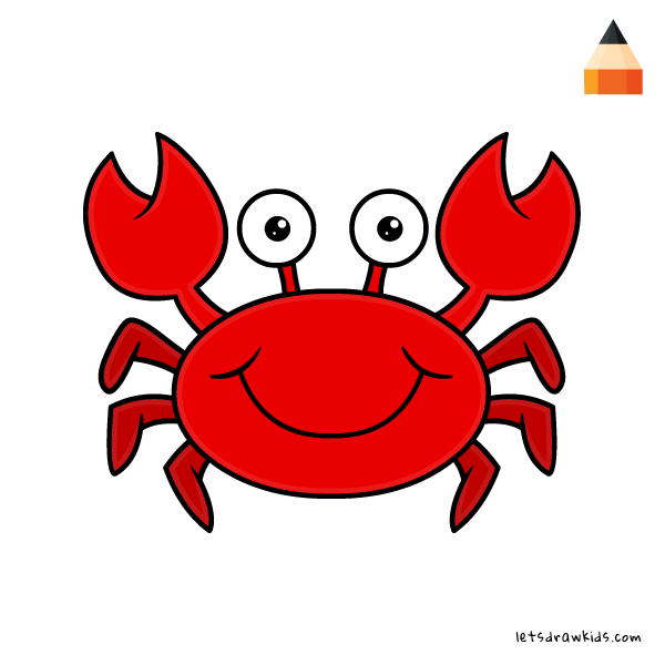 600x600 Cartoon Crab Drawing