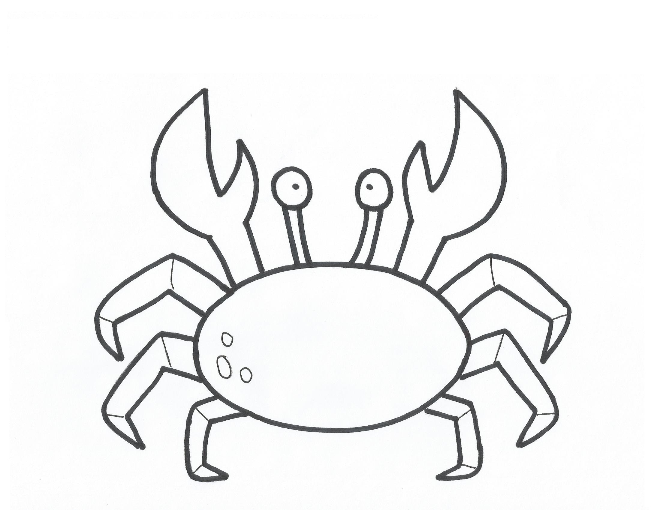 2209x1700 Mr Krabs Coloring Pages Crab Outline Drawing At Getdrawings Com