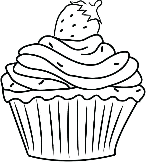 600x692 Cupcake Colouring Sheet Free Printable Cupcake Colouring Pages