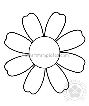 380x450 Simple Daisy Flower Flower Coloring Flowers Templates