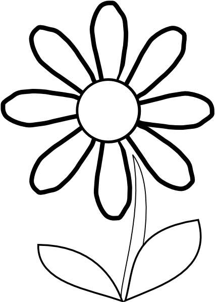 426x598 Simple Daisy Cliparts