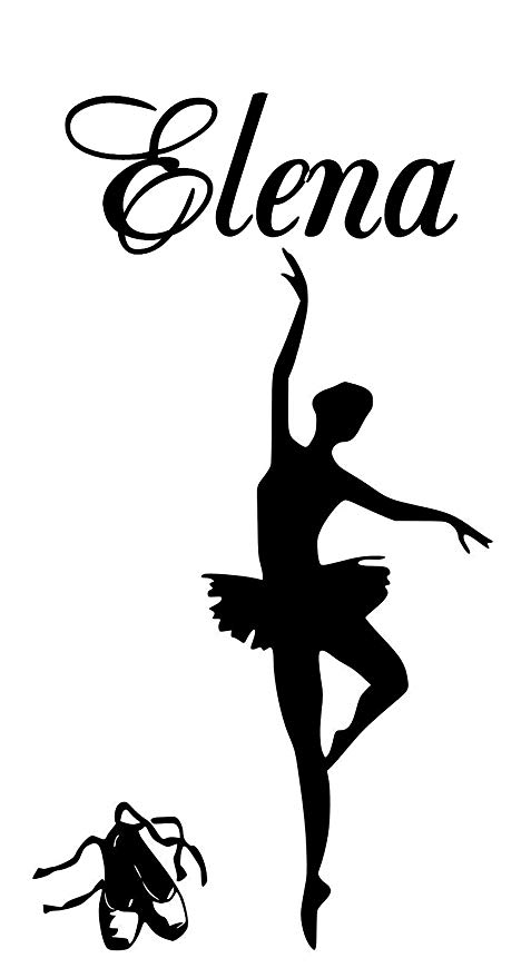 477x879 Ballerina Elena Name Letters Childrens Room Vinyl Wall