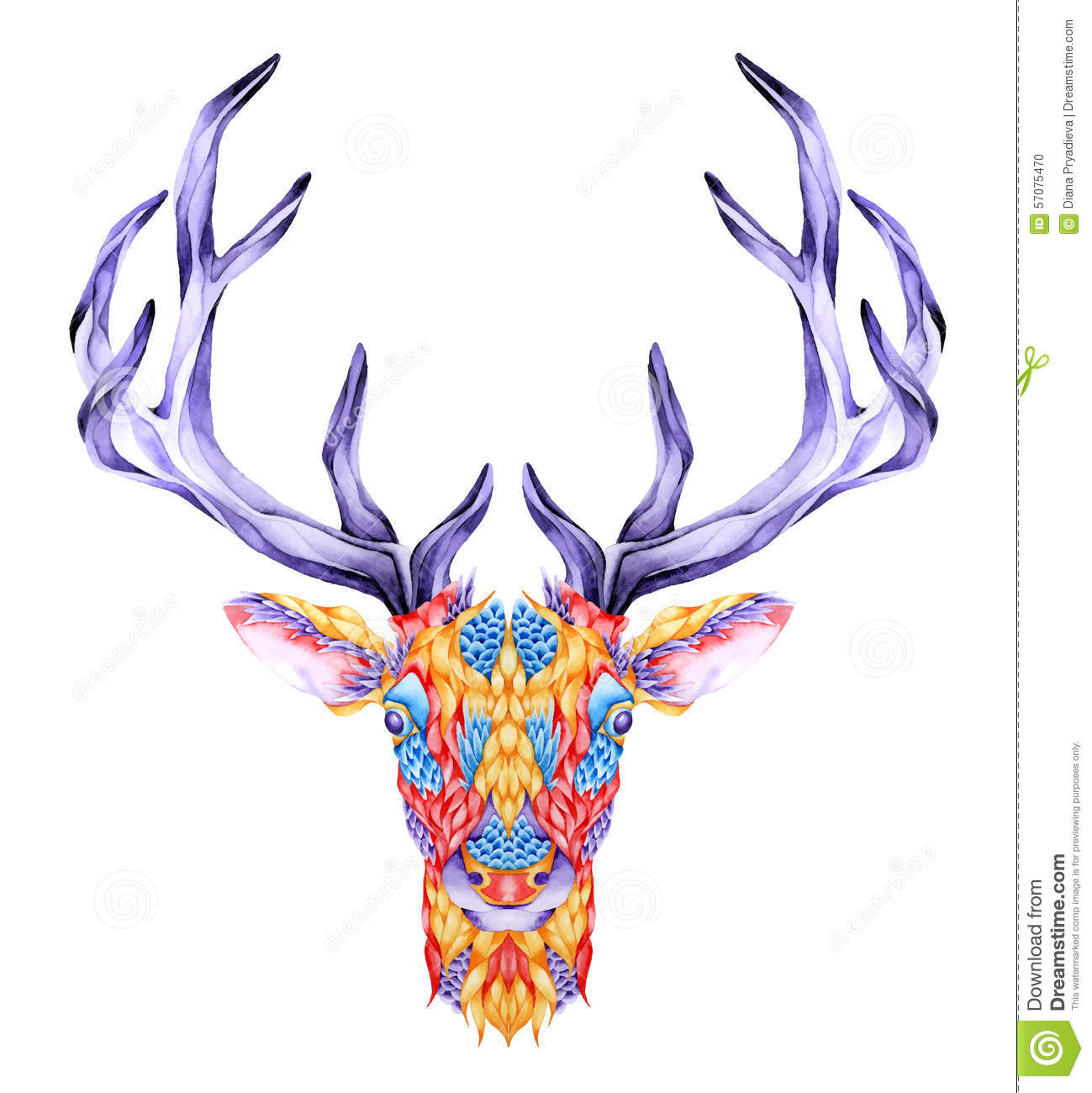 1299x1300 Simple Royalty Free Stock Images Tribal Deer Head Tattoo Design