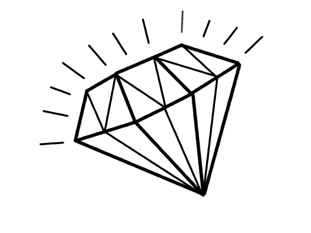 1000x750 Simple Diamond Drawing