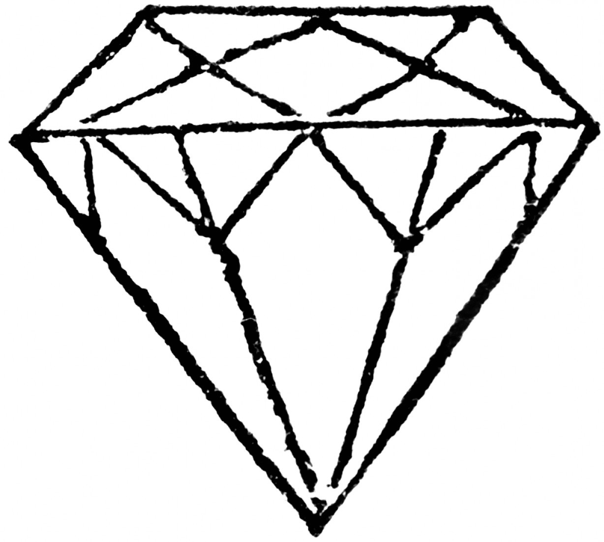 1228x1102 Diamond Drawing Easy For Free Download