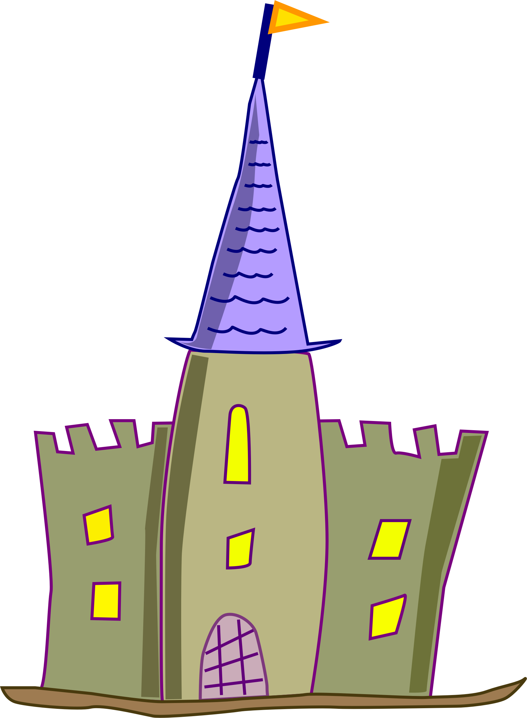 1722x2345 Simple Castle Clipart