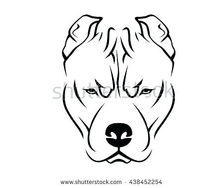450x380 Easy Pitbull Drawing Outline Dog Simple Drawing Easy Way To Draw