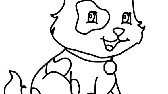 585x329 Spectacular Inspiration Kids Coloring Pages Dogs Simple Dog