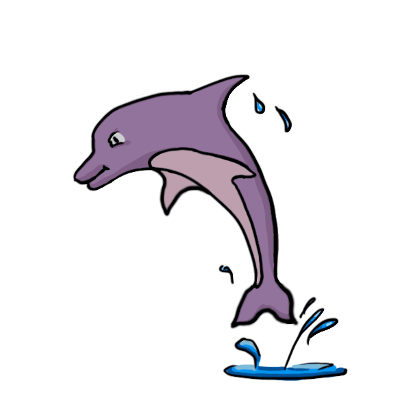 600x600 How To Draw A Cute Dolphin Step