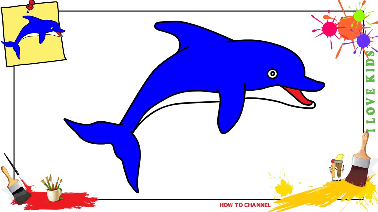 1280x720 How To Draw A Dolphin Easy Slowly Step