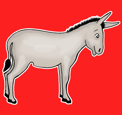 400x378 how to draw cartoon donkeys mules with simple steps lesson how
