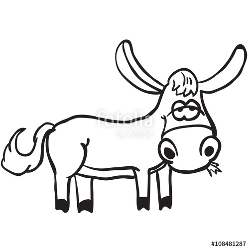 500x500 Simple Black And White Donkey Stock Image And Royalty Free Vector