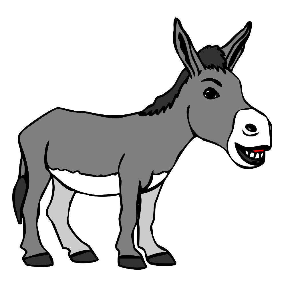 Simple Donkey Drawing | Free download on ClipArtMag