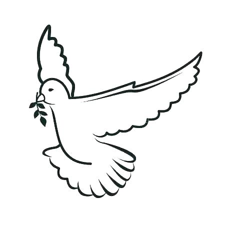 450x450 Dove Outline Drawing Baptism Dove Interesting Outline Of A Simple