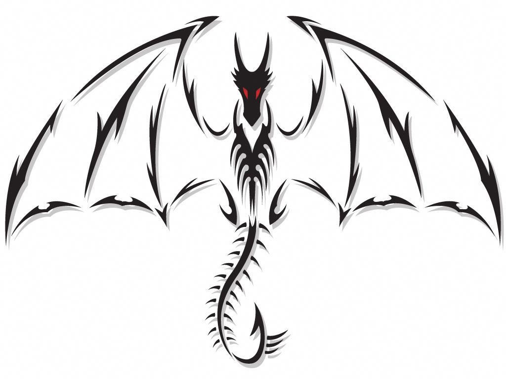 1024x768 Tattoo Designs Simple Dragon