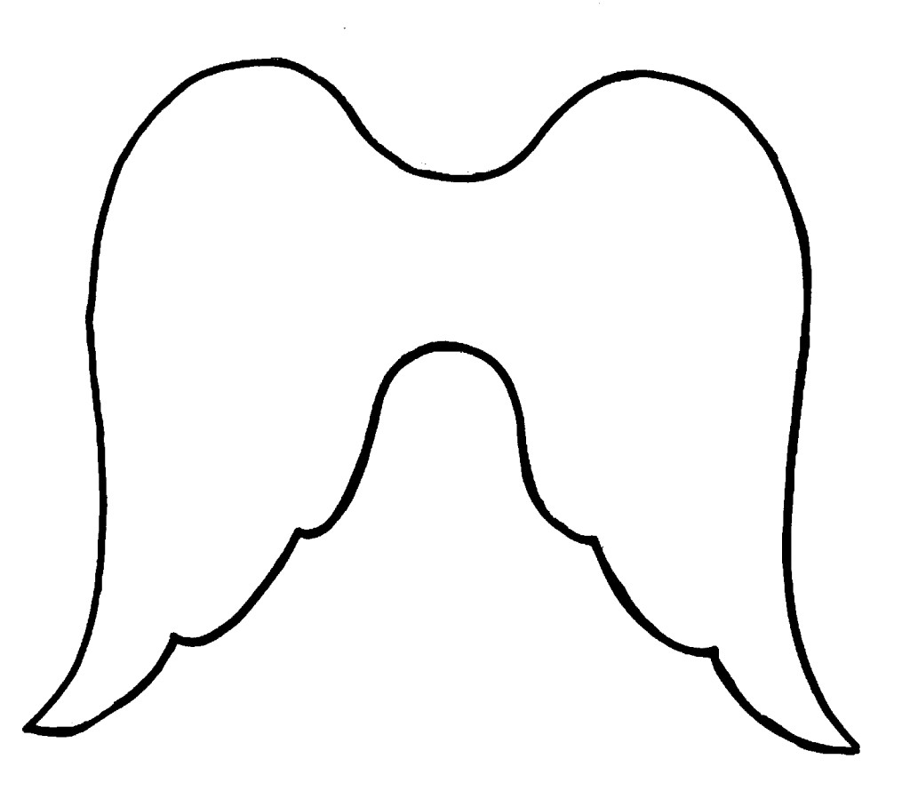 1024x899 Angel Wings Clipart B Simple Drawing Kid
