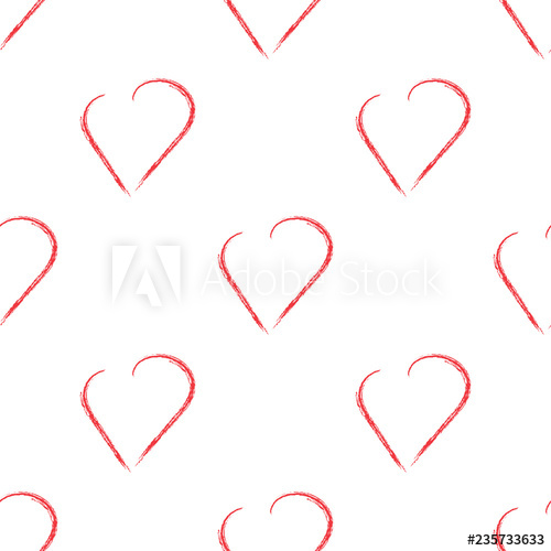 500x500 Hand Drawing Heart Vector Illustration Valentine's Day Heart
