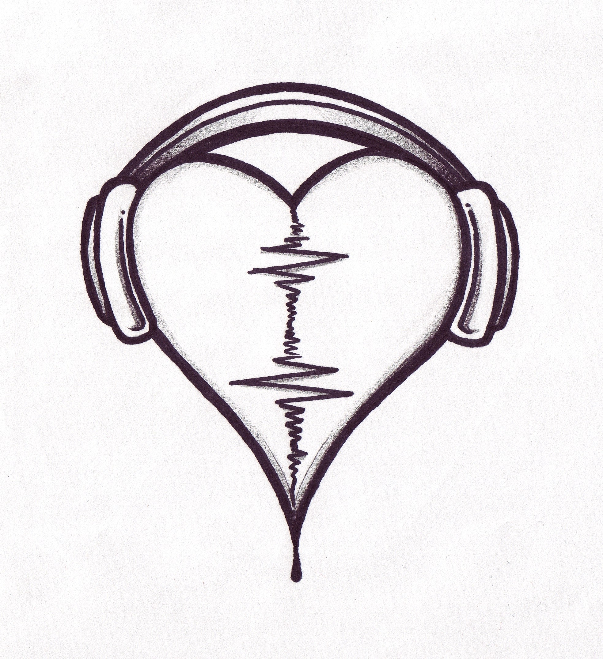 Simple Drawing Of A Heart Free download on ClipArtMag