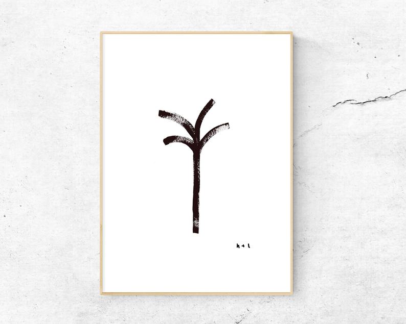 794x635 Palm Tree Painting Simple Digital Download Print