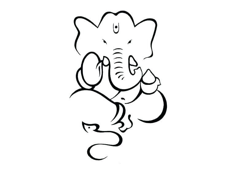 736x552 Ganpati Coloring Pages Running