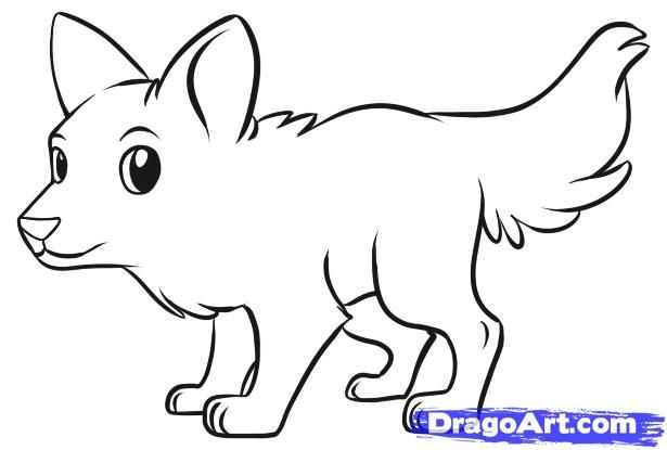 615x415 Simple Drawings Of Wolves Free Download Clip Art