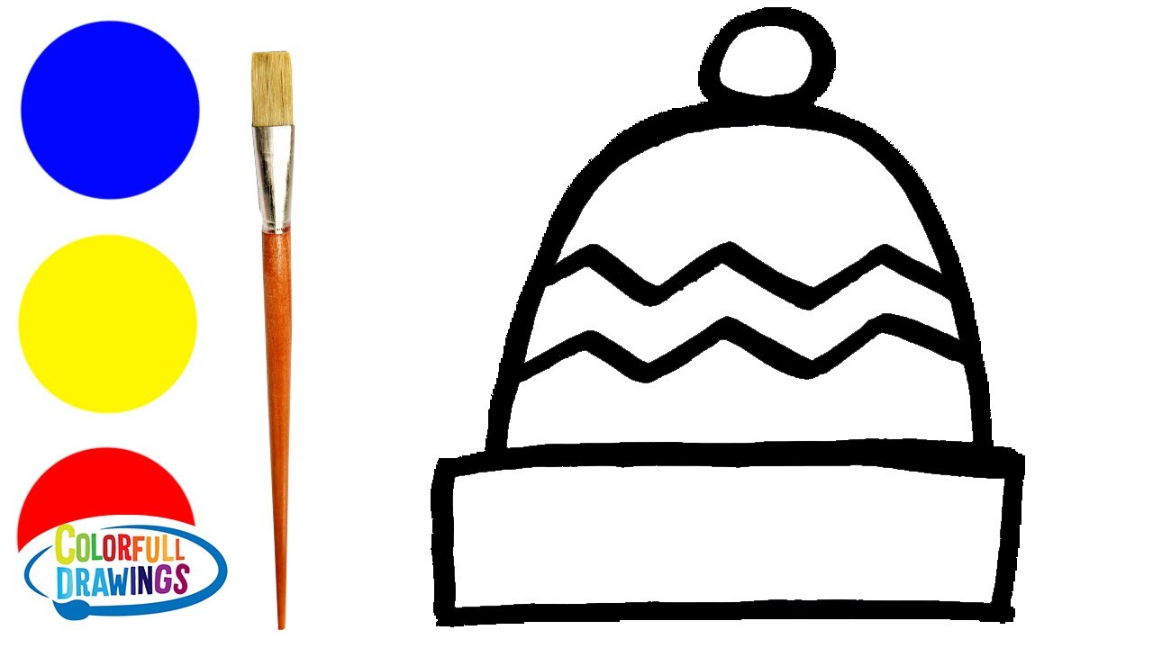 1280x720 Winter Cap Drawing And Coloring