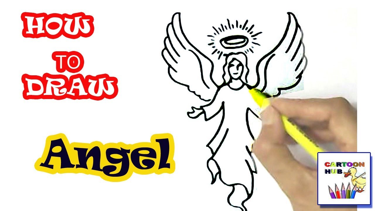 1280x720 How To Draw Angel In Easy St Step