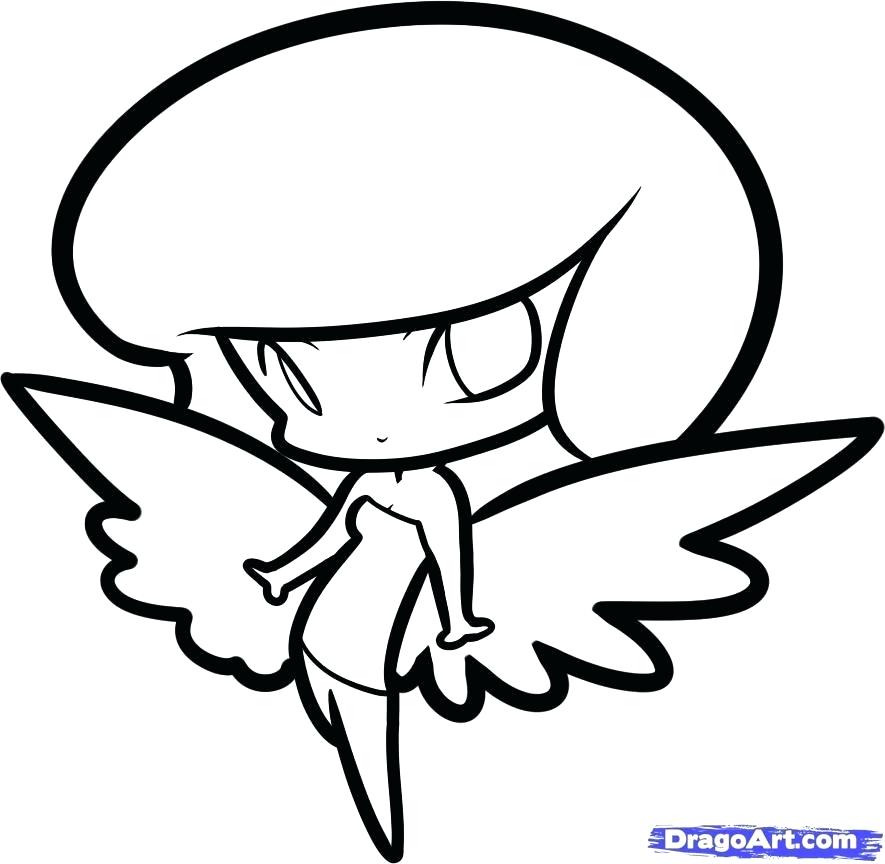 885x864 Angel Drawings For Kids