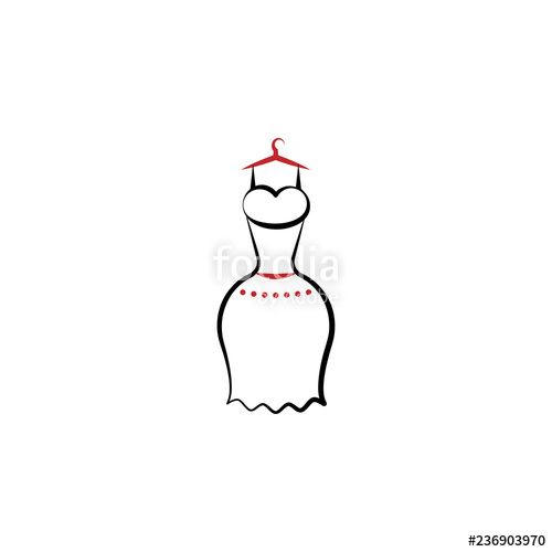 500x500 Dress, Evening, Laundry, Wedding Colored Line Icon Simple