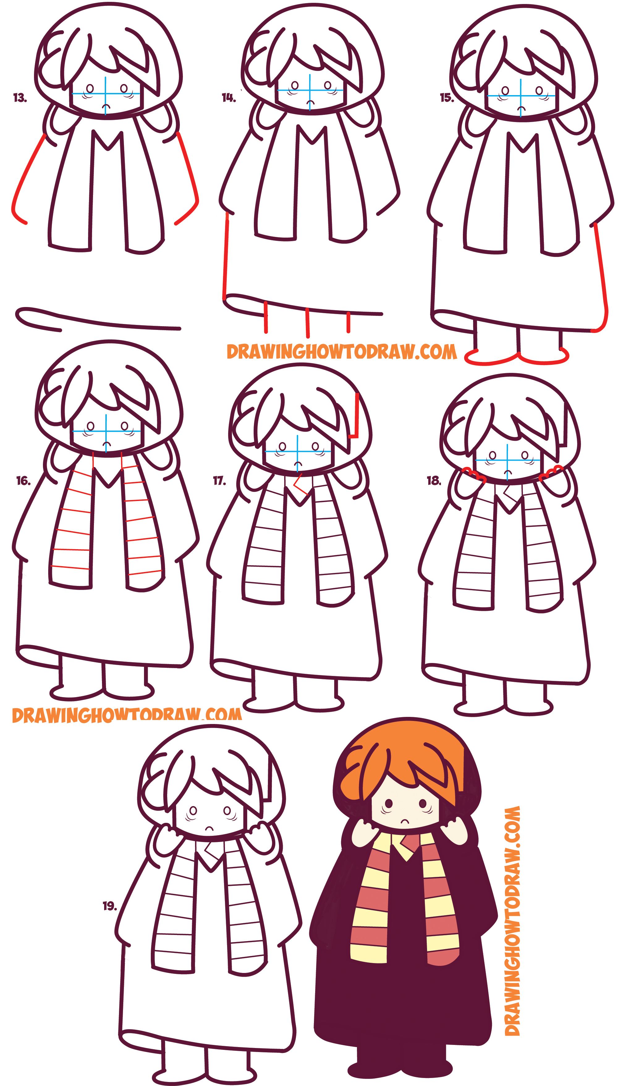 2000x3516 How To Draw Cute Ron Weasley From Harry Potter