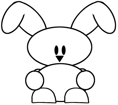 400x357 Easter Bunny Drawing For Kids Happy Easter Thanksgiving