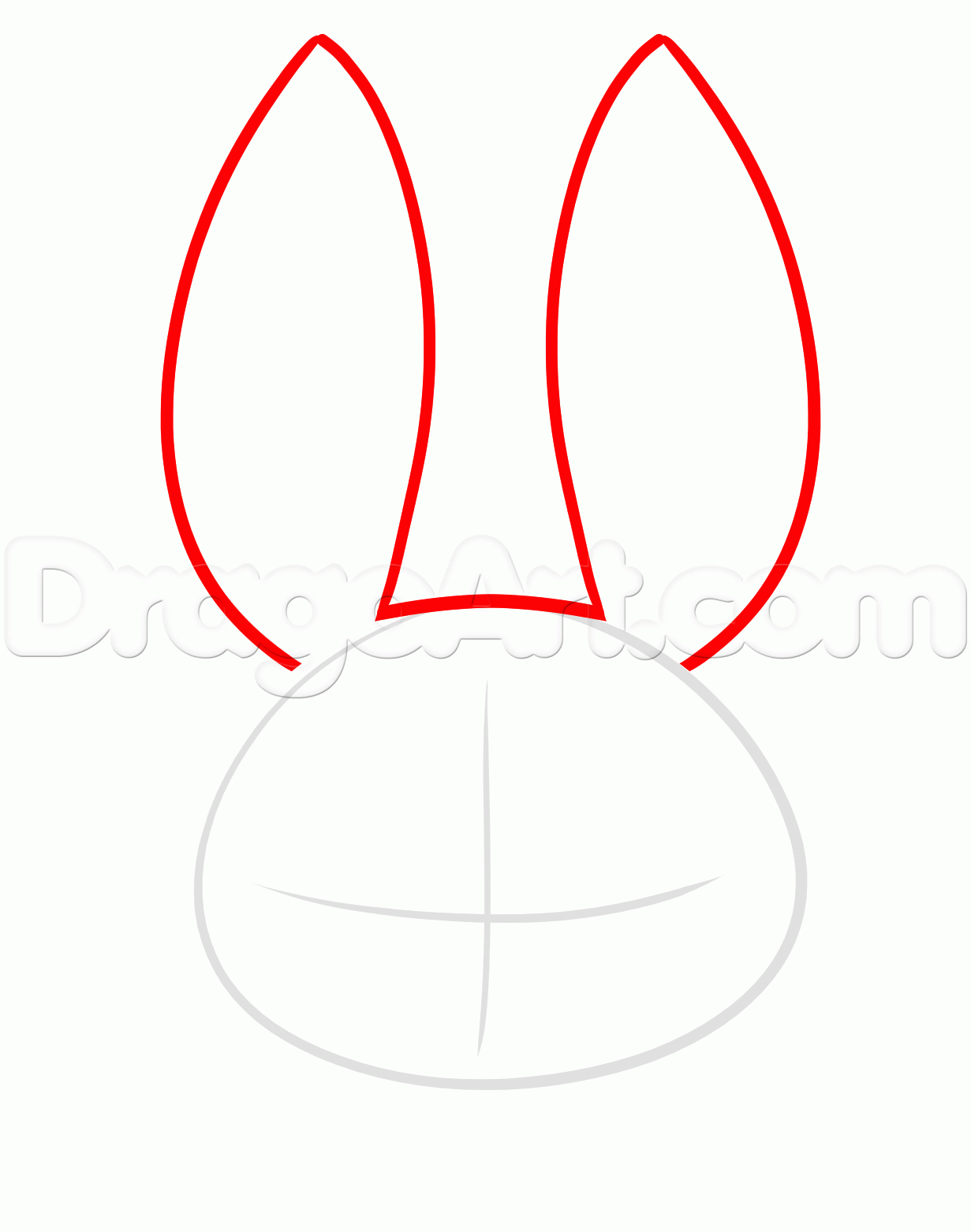1231x1562 Draw A Simple Easter Bunny, Step
