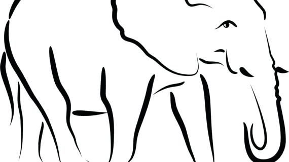 570x320 How To Draw An Elephant Simple Baby Outline