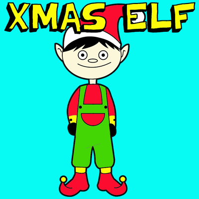 400x400 How To Draw Santa's Christmas Elf With Step