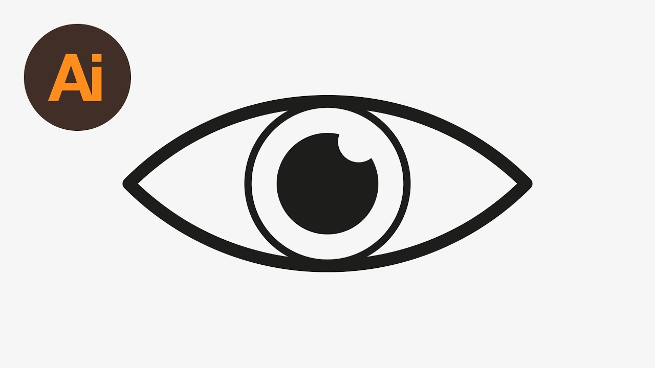 1280x720 Learn How To Draw An Eye Icon In Adobe Illustrator Dansky