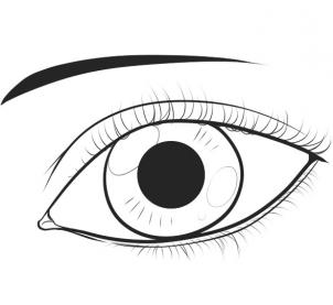 302x277 funny pictures eye drawing simple for female eye