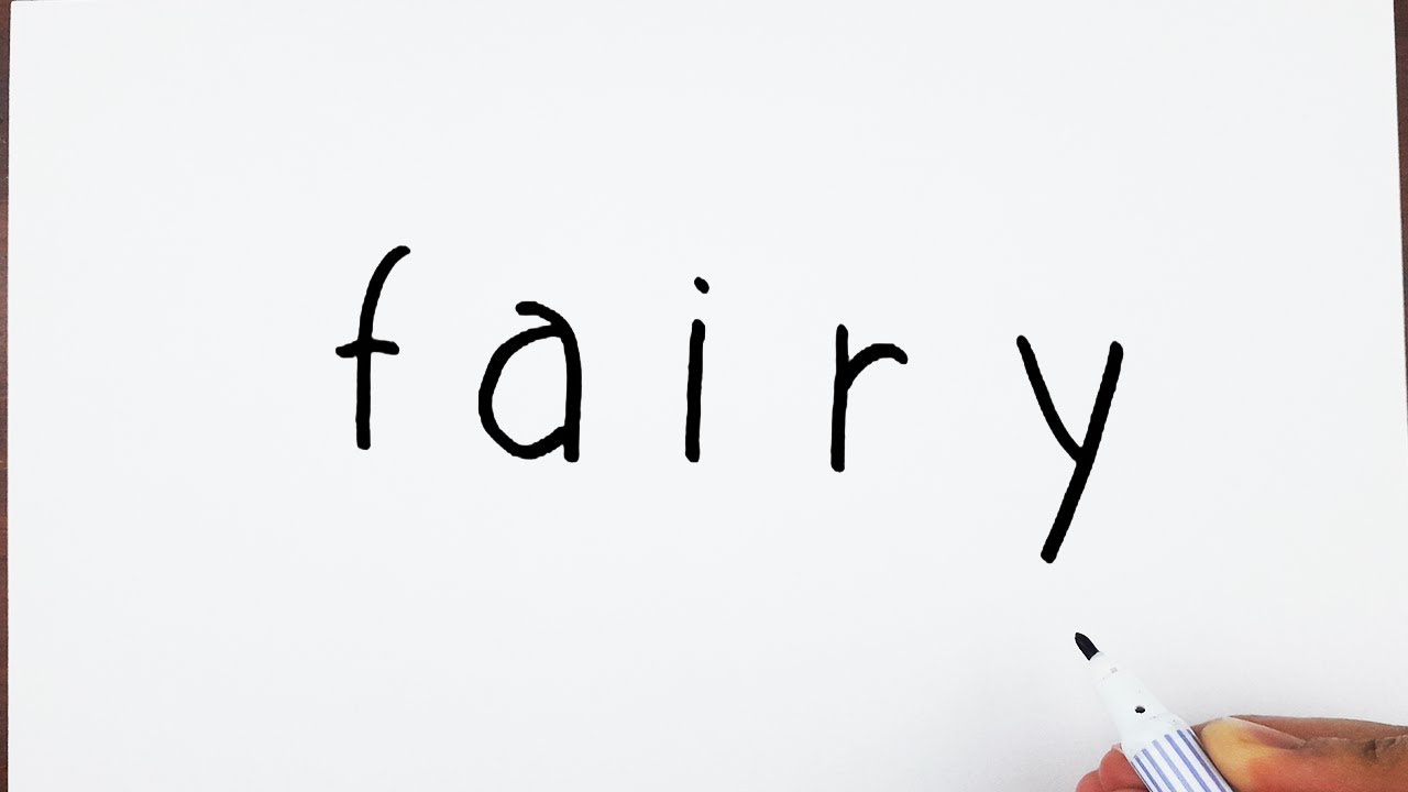 1280x720 How To Draw A Fairy Using The Word Fairy