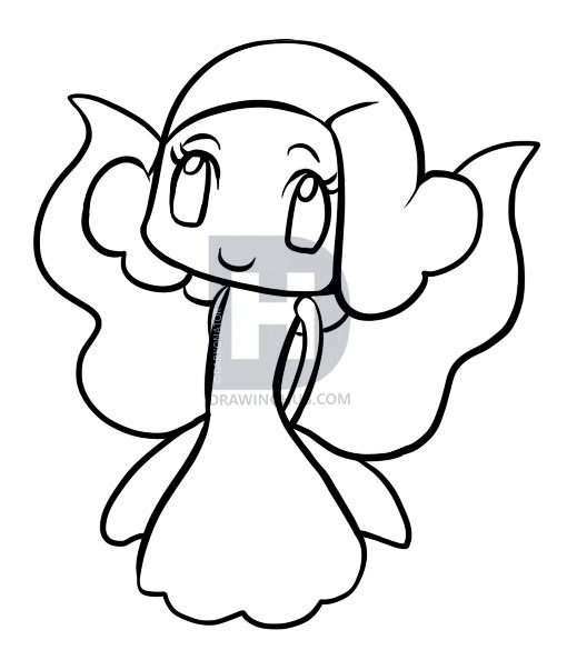 510x594 How To Draw A Simple Fairy, Step