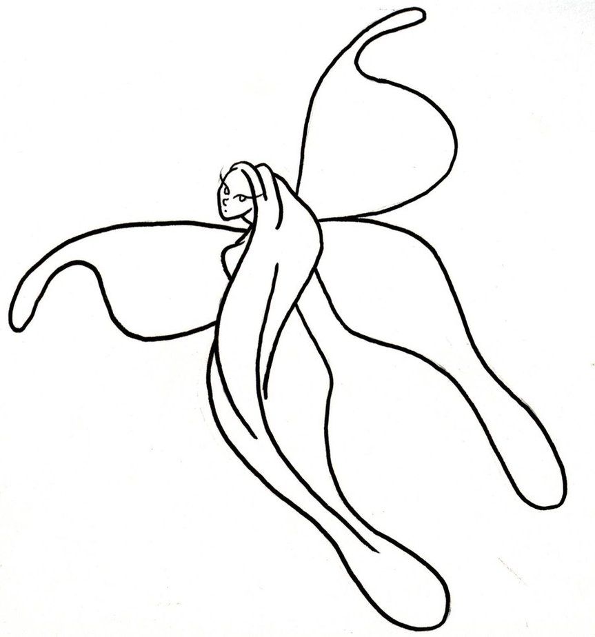 863x924 Easy Fairy Drawings Simple Fairy Outline