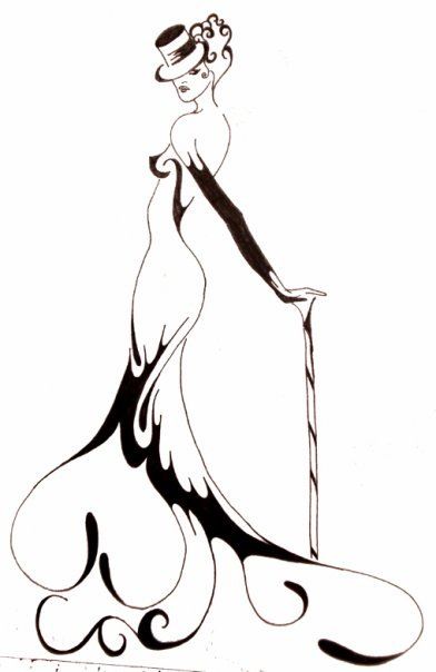 392x604 rita trec fashion illustration black and white fashion